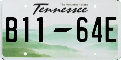 TN license plate B1164E