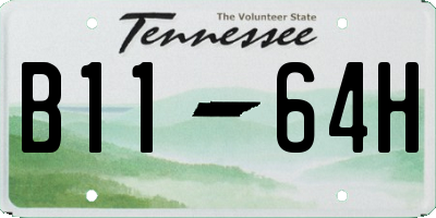 TN license plate B1164H