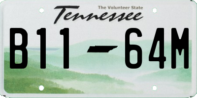 TN license plate B1164M
