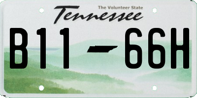 TN license plate B1166H