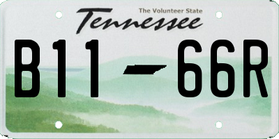 TN license plate B1166R