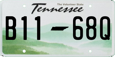 TN license plate B1168Q
