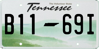 TN license plate B1169I