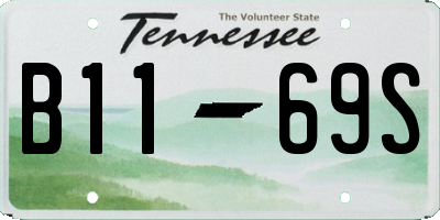 TN license plate B1169S