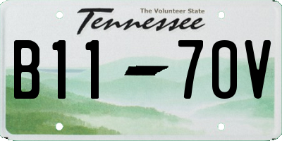 TN license plate B1170V
