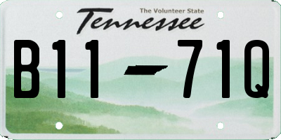 TN license plate B1171Q
