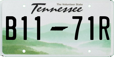 TN license plate B1171R