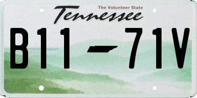 TN license plate B1171V