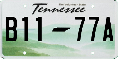 TN license plate B1177A