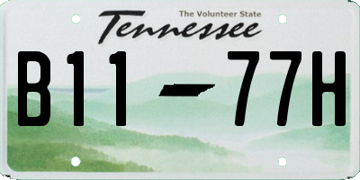 TN license plate B1177H
