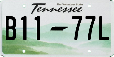 TN license plate B1177L