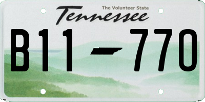 TN license plate B1177O