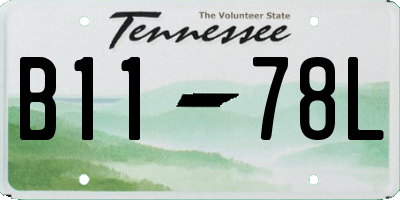 TN license plate B1178L