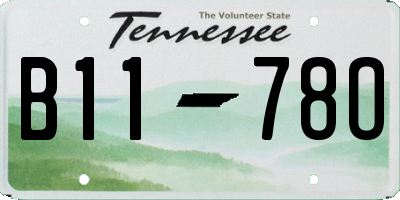 TN license plate B1178O