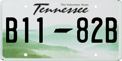 TN license plate B1182B