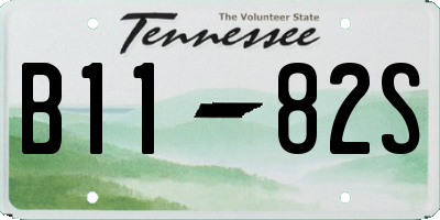 TN license plate B1182S