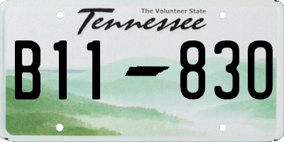 TN license plate B1183O