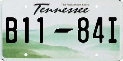 TN license plate B1184I