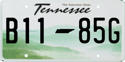 TN license plate B1185G