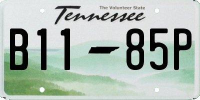 TN license plate B1185P