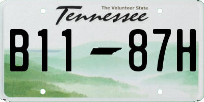 TN license plate B1187H