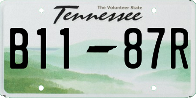TN license plate B1187R