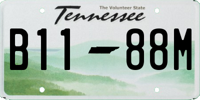 TN license plate B1188M