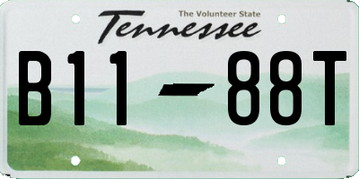 TN license plate B1188T