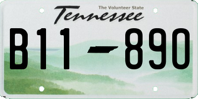 TN license plate B1189O