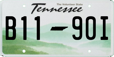 TN license plate B1190I