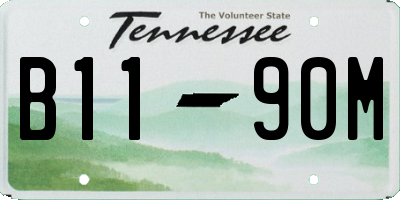 TN license plate B1190M