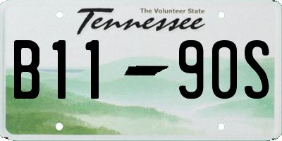 TN license plate B1190S