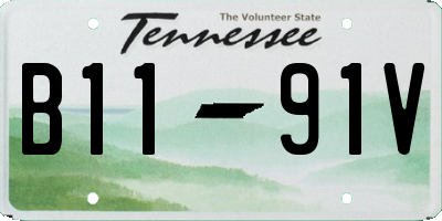 TN license plate B1191V