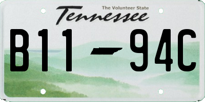 TN license plate B1194C