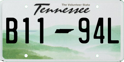 TN license plate B1194L