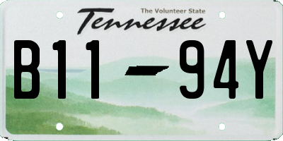 TN license plate B1194Y