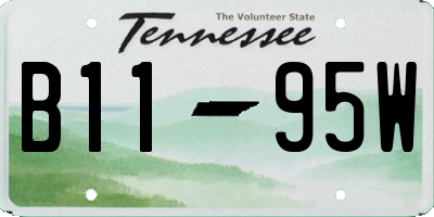 TN license plate B1195W
