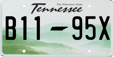 TN license plate B1195X