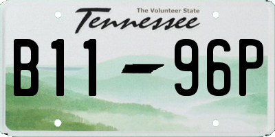TN license plate B1196P