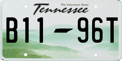 TN license plate B1196T
