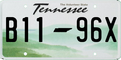 TN license plate B1196X