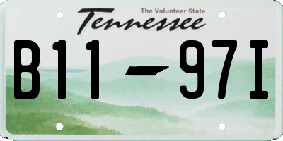 TN license plate B1197I