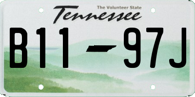 TN license plate B1197J
