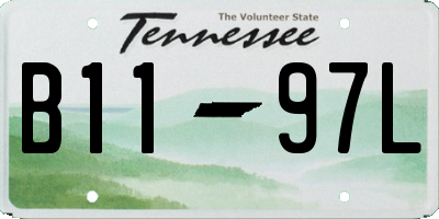 TN license plate B1197L