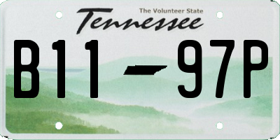 TN license plate B1197P