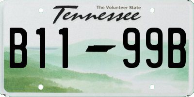 TN license plate B1199B