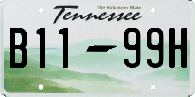 TN license plate B1199H