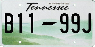 TN license plate B1199J