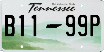 TN license plate B1199P