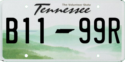 TN license plate B1199R